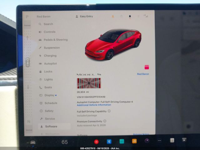 5YJSA1E62PF510449 Tesla MODEL S