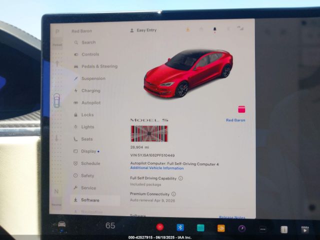 5YJSA1E62PF510449 Tesla MODEL S