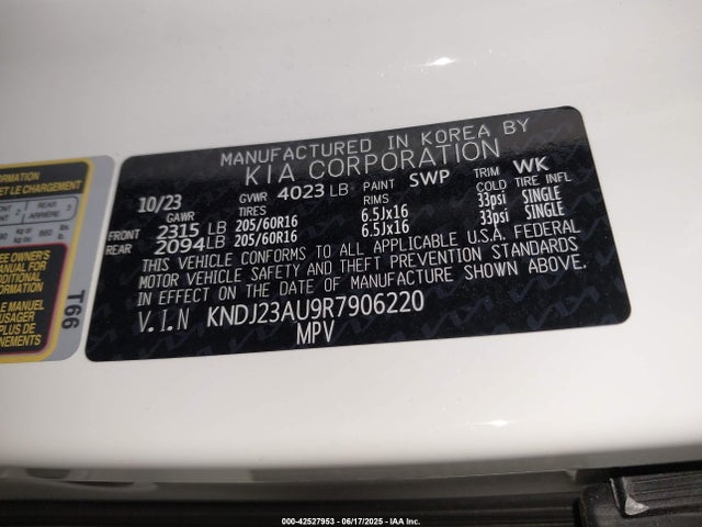 KNDJ23AU9R7906220 KIA 2024