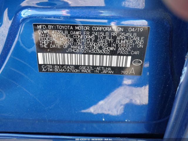 2019 LEXUS IS 300 JTHC81D21K5038302 Photo 8