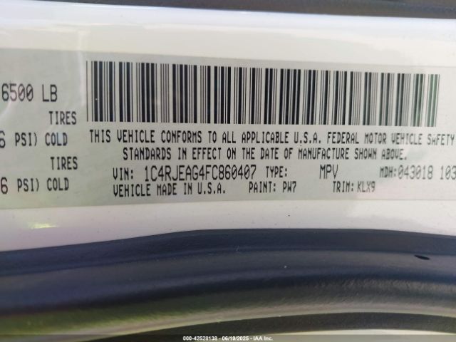 1C4RJEAG4FC860407 Jeep 2015