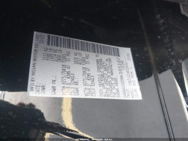 Nissan Titan 2024 1N6AA1ED5RN105102 Image 9