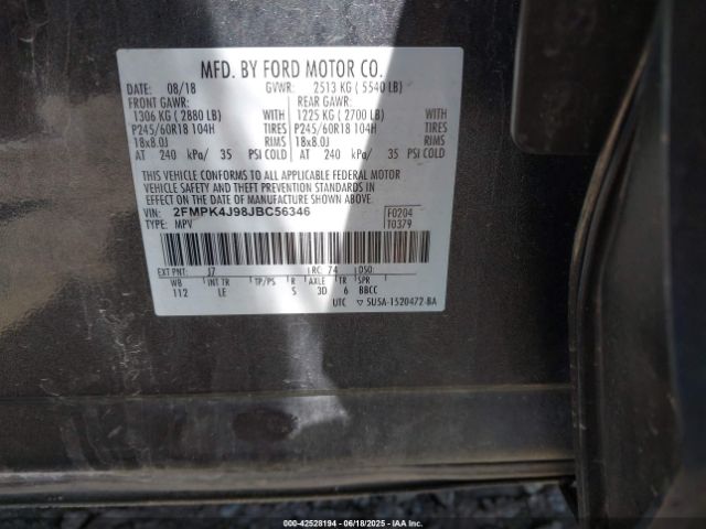2018 FORD EDGE 2FMPK4J98JBC56346 Photo 8