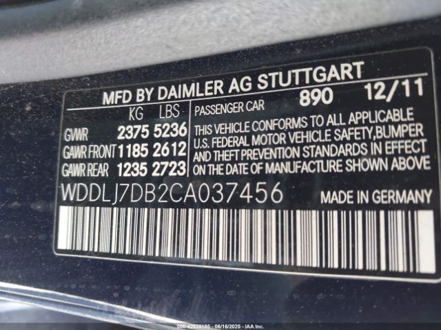 2012 MERCEDES-BENZ CLS 550 WDDLJ7DB2CA037456 Photo 8