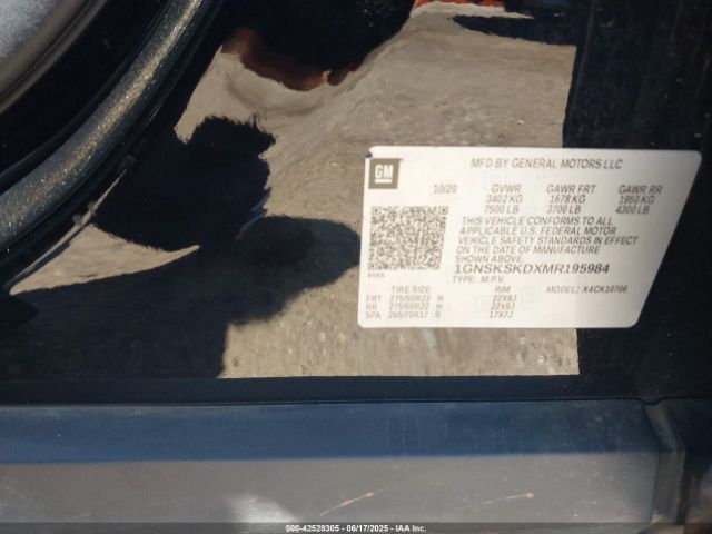 2021 CHEVROLET TAHOE 1GNSKSKDXMR195984 Photo 8