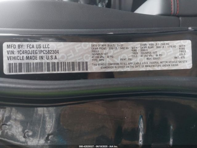 2023 DODGE DURANGO 1C4RDJEG1PC582304 Photo 8