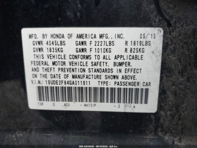 2016 ACURA ILX 19UDE2F84GA011911 Photo 8