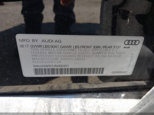 2018 AUDI A8 L WAU43AFD7JN000331 Photo 8