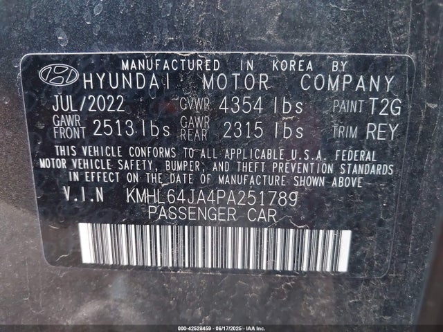 KMHL64JA4PA251789 Hyundai gdi theta iii