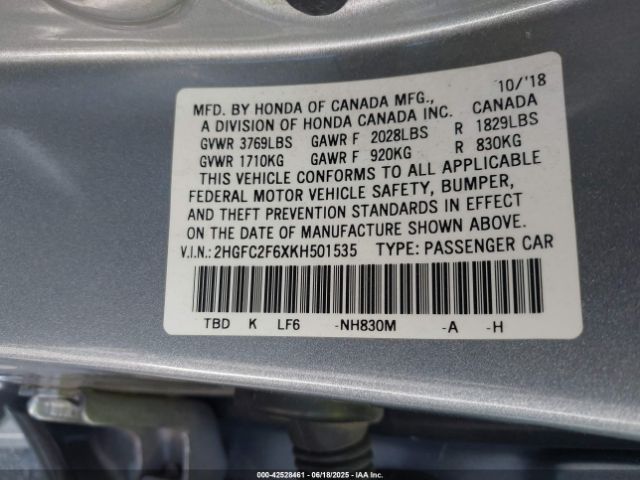 2HGFC2F6XKH501535 Honda k20c2