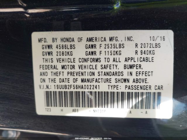 2017 ACURA TLX 19UUB2F56HA002241 Photo 8