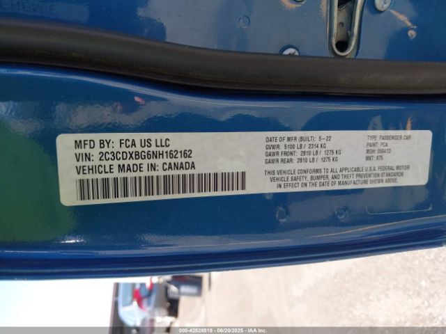 2022 DODGE CHARGER 2C3CDXBG6NH162162 Photo 8