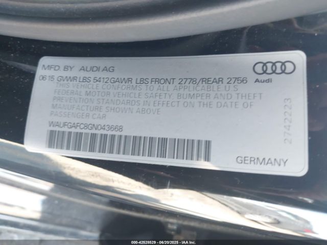2016 AUDI A6 WAUFGAFC8GN043668 Photo 8