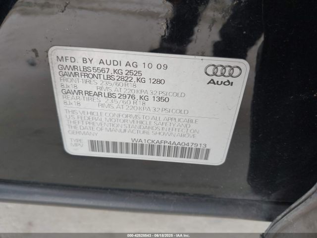 2010 AUDI Q5 WA1CKAFP4AA047913 Photo 8