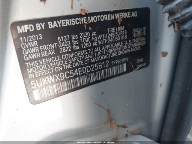 2014 BMW X3 5UXWX9C54E0D25812 Photo 8