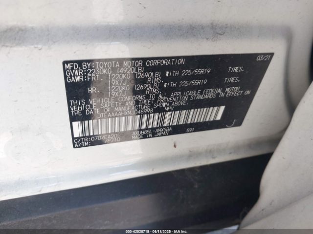 2021 TOYOTA VENZA JTEAAAAHXMJ048998 Photo 8