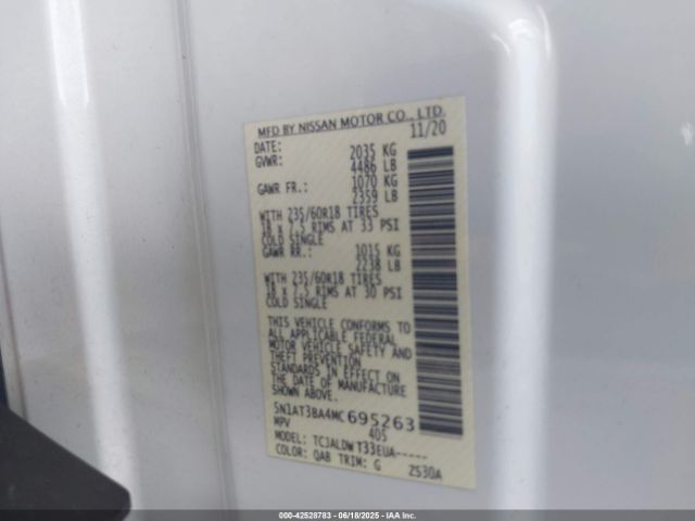 2021 NISSAN ROGUE 5N1AT3BA4MC695263 Photo 8