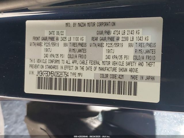 2022 MAZDA CX-5 JM3KFBDM5N0628764 Photo 8