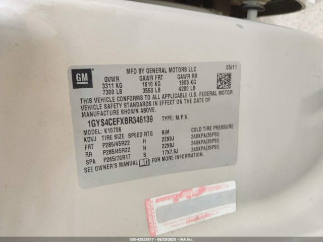 2011 CADILLAC ESCALADE 1GYS4CEFXBR346139 Photo 8