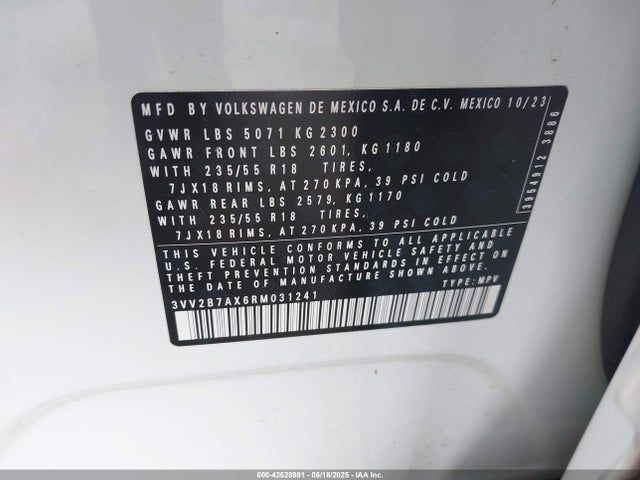 Volkswagen tsi 2024 3VV2B7AX6RM031241 Image 9