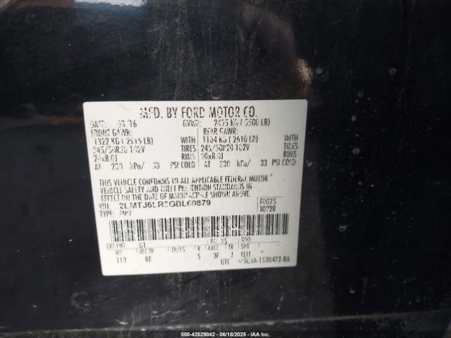 2LMTJ6LR5GBL60879 Lincoln 2016