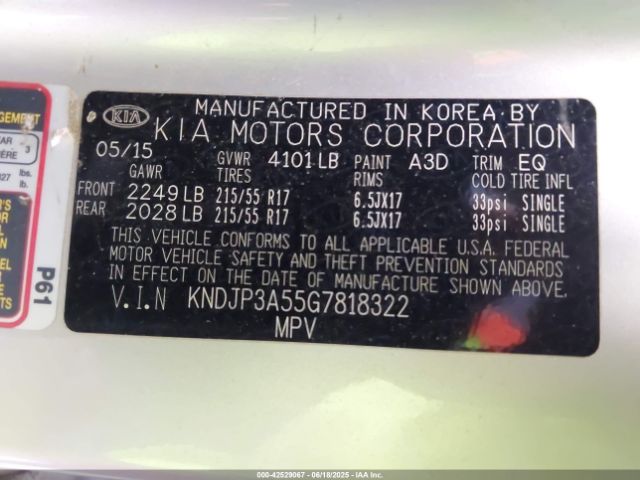 KNDJP3A55G7818322 KIA dohc gdi nu