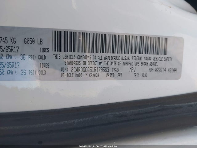 Dodge Grand Caravan 2020 2C4RDGCG5LR179563 Image 9