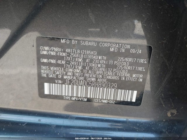 Subaru na 2024 JF2GUADC5RH890329 Image 9