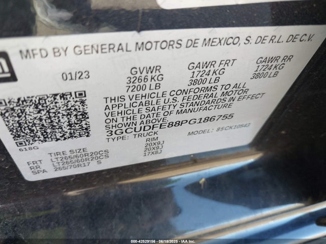 Chevrolet lz0 2023 3GCUDFE88PG186755 Image 9