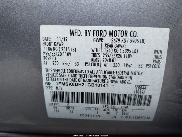 Ford Explorer 2020 1FMSK8DH2LGB18141 Image 9