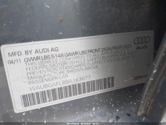 2011 AUDI S4 WAUBGAFL8BA163677 Photo 8