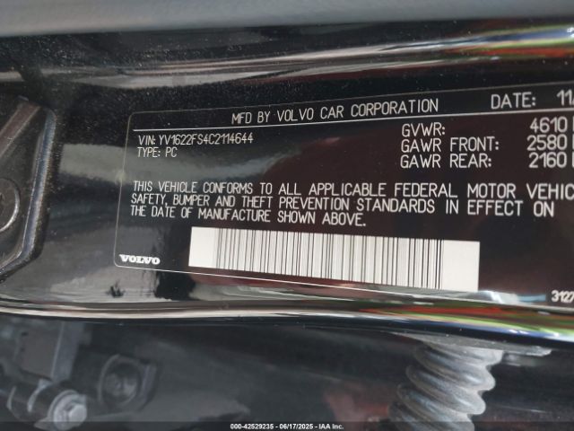 2012 VOLVO S60 YV1622FS4C2114644 Photo 8