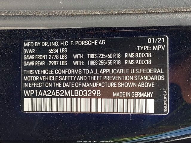 2021 PORSCHE MACAN WP1AA2A52MLB03298 Photo 8