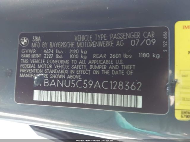 2010 BMW 528I WBANU5C59AC128362 Photo 8