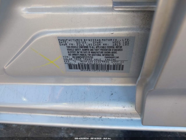 Nissan 2023 2023 3N1AB8CV2PY275750 Image 9