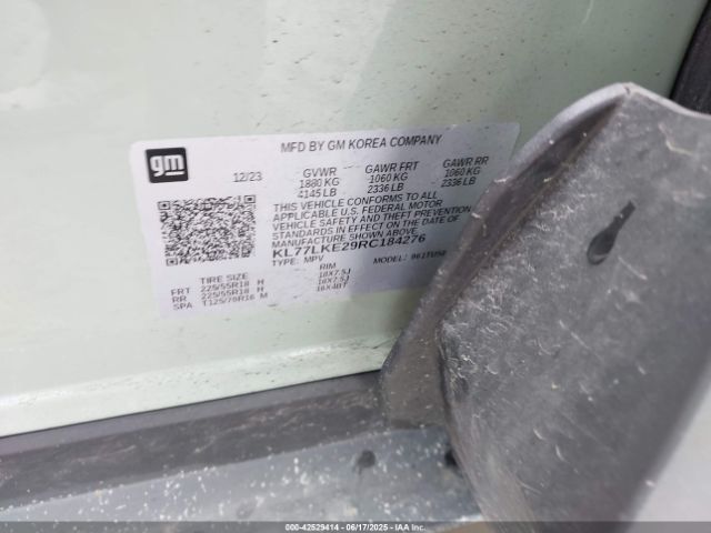 2024 CHEVROLET TRAX KL77LKE29RC184276 Photo 8