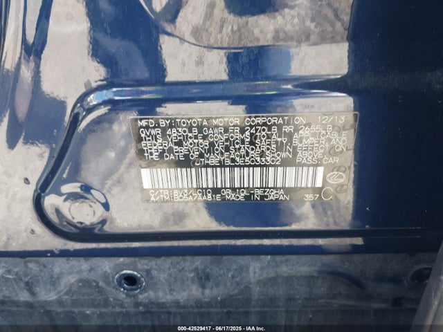 Lexus 2gr-fse 2014 JTHBE1BL3E5033302 Image 9