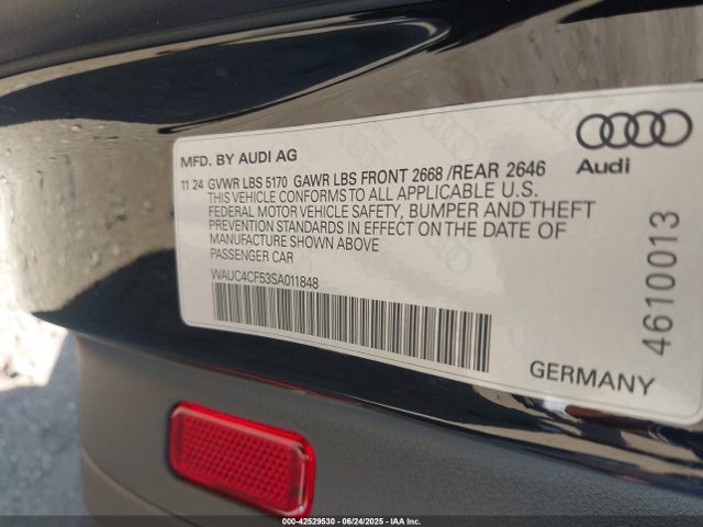 2025 AUDI S5 SPORTBACK WAUC4CF53SA011848 Photo 8