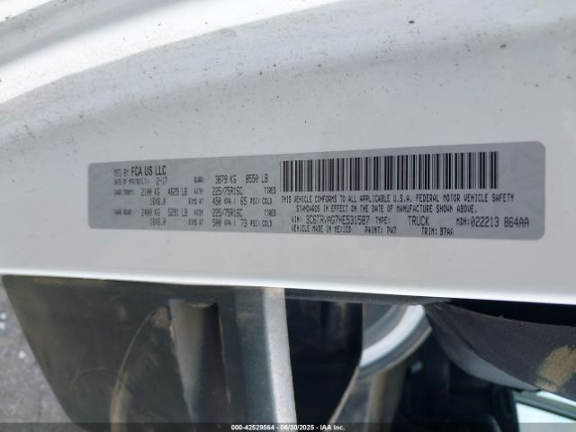 3C6TRVAG7HE531587 RAM 2017