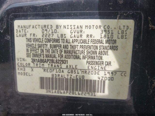 2011 NISSAN SENTRA 3N1AB6AP2BL622931 Photo 8