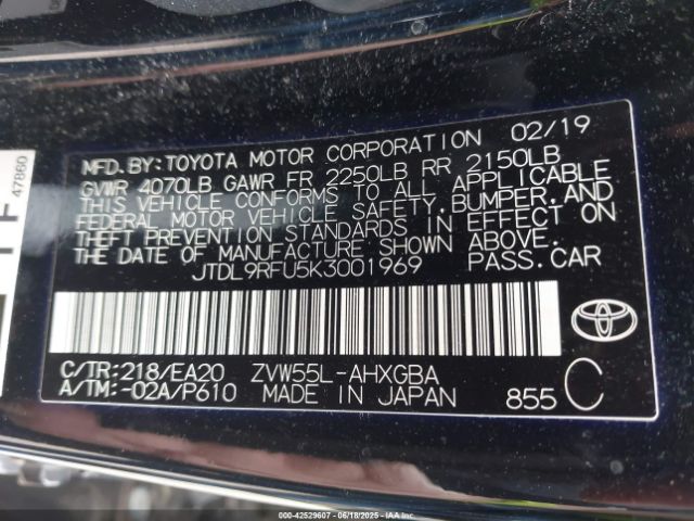 2019 TOYOTA PRIUS JTDL9RFU5K3001969 Photo 8