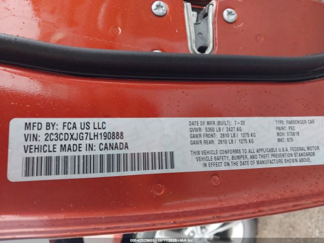 2020 DODGE CHARGER 2C3CDXJG7LH190888 Photo 8