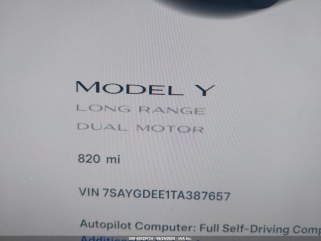 2026 TESLA MODEL Y 7SAYGDEE1TA387657 Photo 6