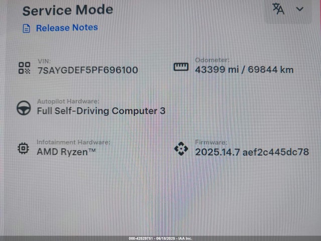 2023 TESLA MODEL Y 7SAYGDEF5PF696100 Photo 6