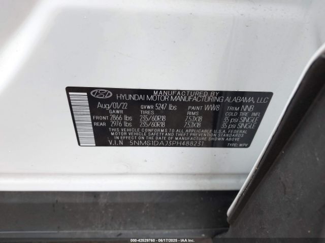 2023 HYUNDAI SANTA FE 5NMS1DAJ3PH488231 Photo 8