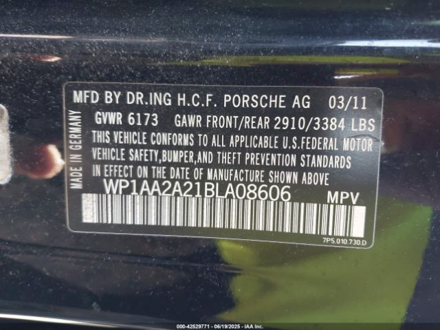 2011 PORSCHE CAYENNE WP1AA2A21BLA08606 Photo 8