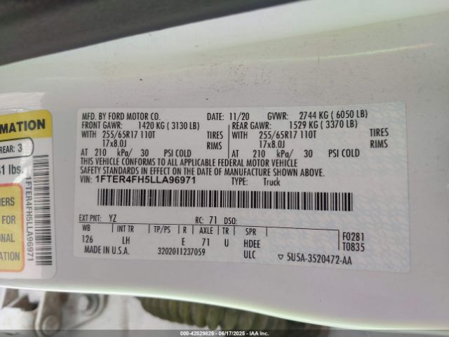 2020 FORD RANGER 1FTER4FH5LLA96971 Photo 8