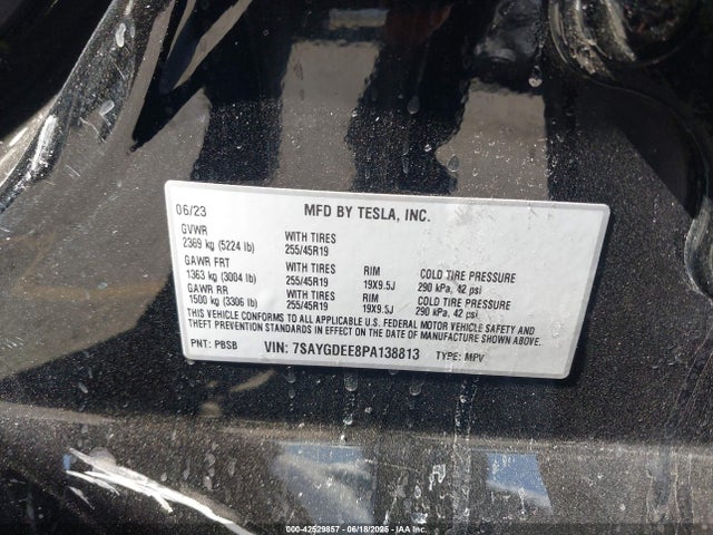 2023 TESLA MODEL Y 7SAYGDEE8PA138813 Photo 8