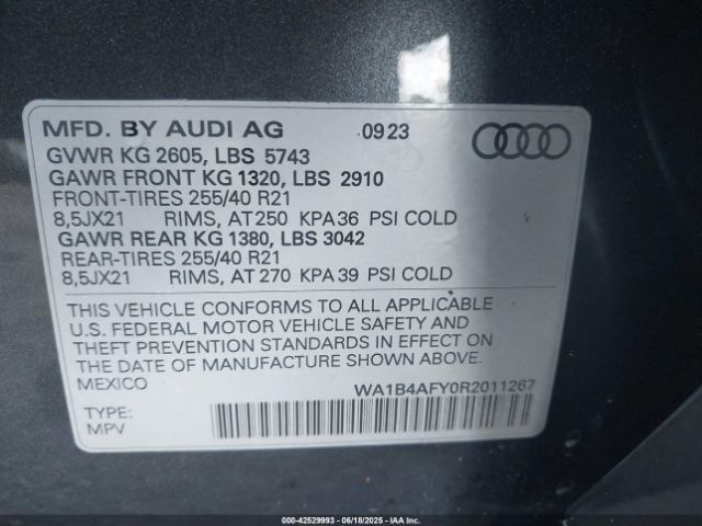 2024 AUDI SQ5 WA1B4AFY0R2011267 Photo 8
