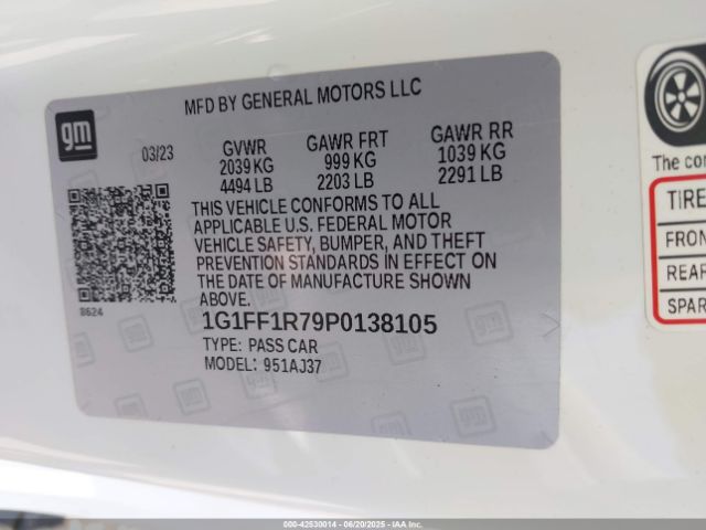 2023 CHEVROLET CAMARO 1G1FF1R79P0138105 Photo 8